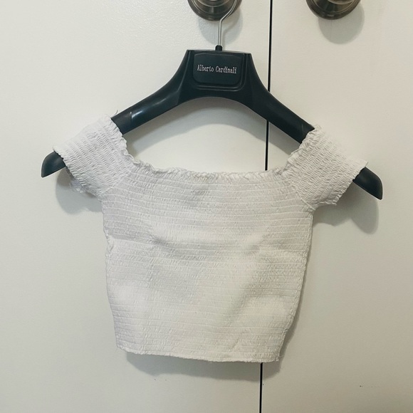 White ribbed crop top - Picture 2 of 3